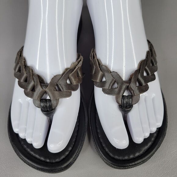 Seychelles Womens Flip Flops Braided Slip On Comfort Flat Leather Brown Size 6 - Picture 7 of 12